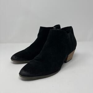 Caslon Black Suede Leather Ankle Boots (Size 8)